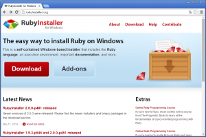 RubyInstaller のホームページ